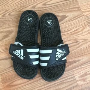 Black Adidas Adissage Slides